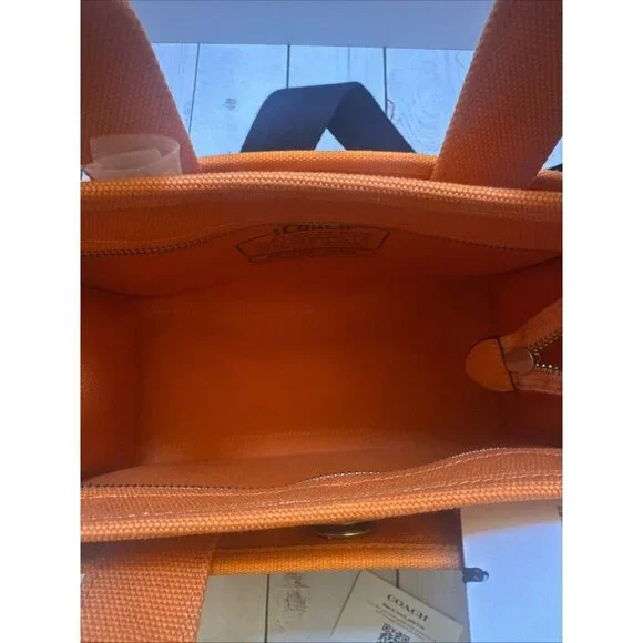 Coach the LIL NAS X DROP Mandarin Orange Cargo Tote 26 CP959 10x8x4" NWT - Picture 4 of 5